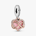 Sparkling Infinity Heart Hanging Charm w Pink Enamel   CZ 788878C01 (High Resolution)