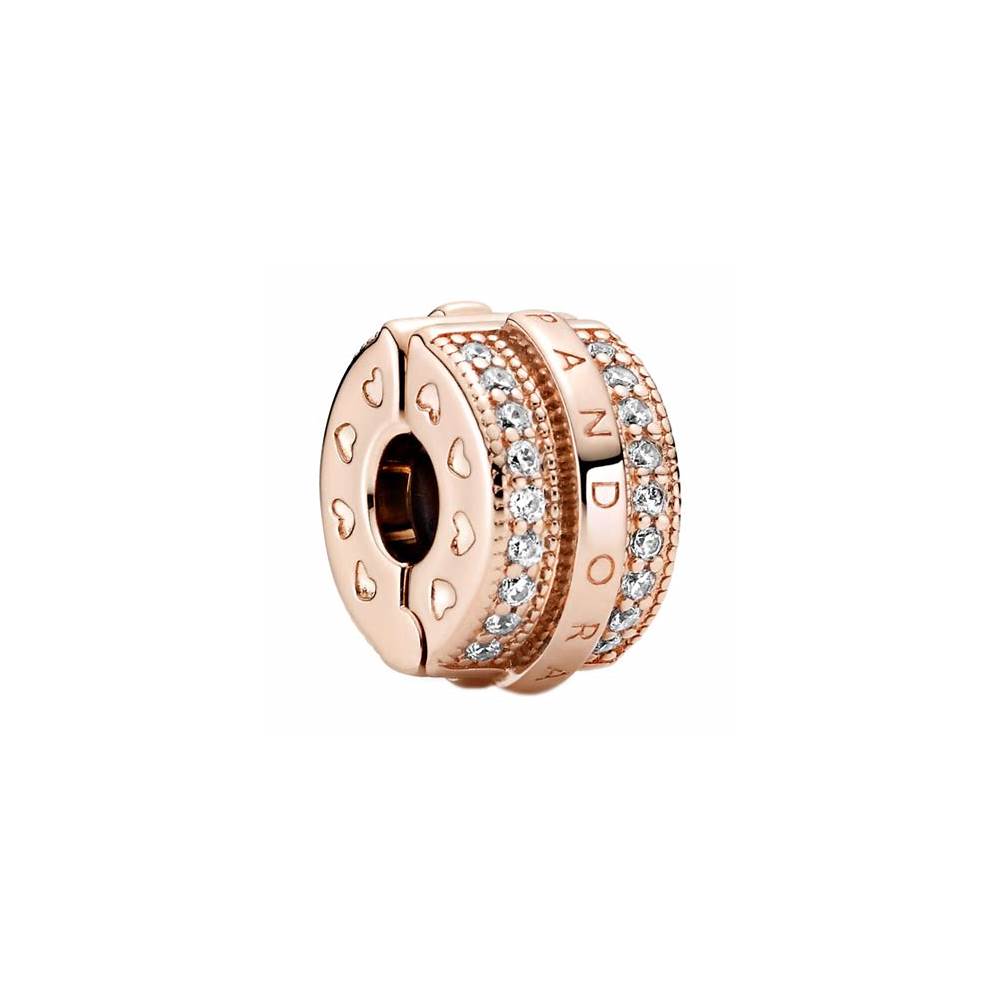 Pandora Rose Logo Clip w CZ 789042C01 (High Resolution)