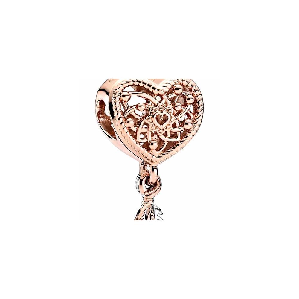 Pandora Rose & Silver Heart & Feathers D 789068C00 (High Resolution)