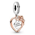 Pandora Rose Heart & Rose Flower Hanging 789290C01