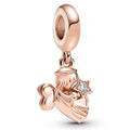 Angel 14k rose gold-plated dangle with c 789650C01