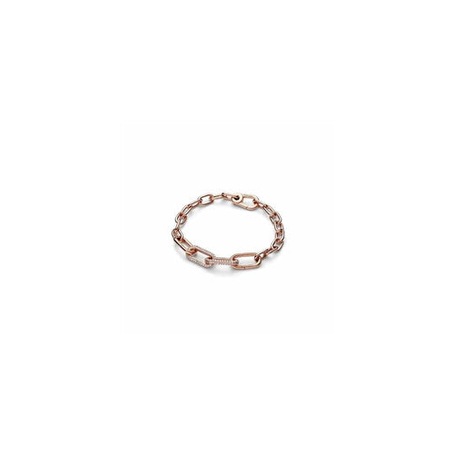 14k Rose gold-plated link with clear cub 789660C01 (High Resolution)