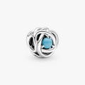 Sterling silver charm with capri blue crystal (December) 790064C02 (High Resolution)