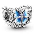 Butterfly sterling silver charm with cle 790761C01