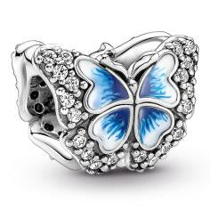 Butterfly sterling silver charm with cle 790761C01