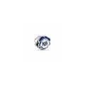 Pansy sterling silver charm with clear c 790777C02 (High Resolution)