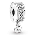Infinity sterling silver clip with clear 791151C01