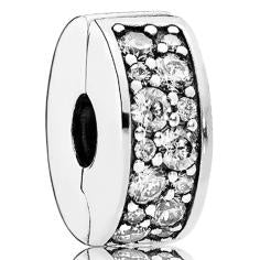 Shining Elegance Silver Spacer Clip w CZ 791817CZ