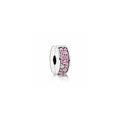 Pink Shining Elegance Silver Spacer Clip w Pink CZ 791817PCZ (High Resolution)
