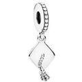 Graduation Cap Hanging Silver Charm 791892