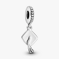 Graduation Cap Hanging Silver Charm 791892 (High Resolution)