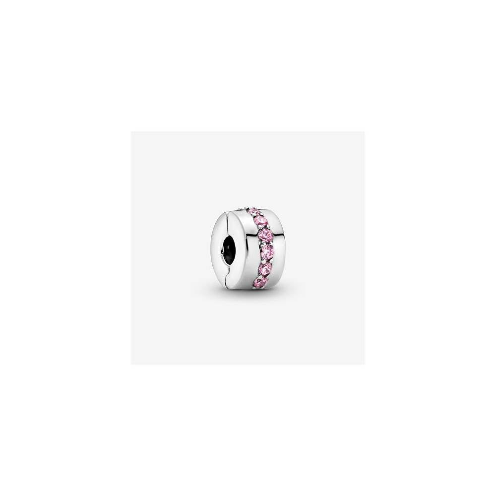 Pink Shining Path Silver Clip w CZ 791972PCZ (High Resolution)