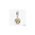 Family Roots Silver Hanging Charm w 14k Gold   CZ 791988CZ (High Resolution)