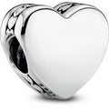 Engraving Bar Silver Heart Charm 792015