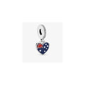 Australia Flag Silver Hanging Charm w Mixed Enamel   CZ 792017CZ_E001 (High Resolution)