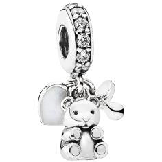 Baby Treasures Hanging Silver Charm w CZ
 792100CZ