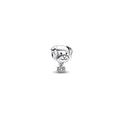 Dog sterling silver charm with clear cubic zirconia 792254C01 (High Resolution)