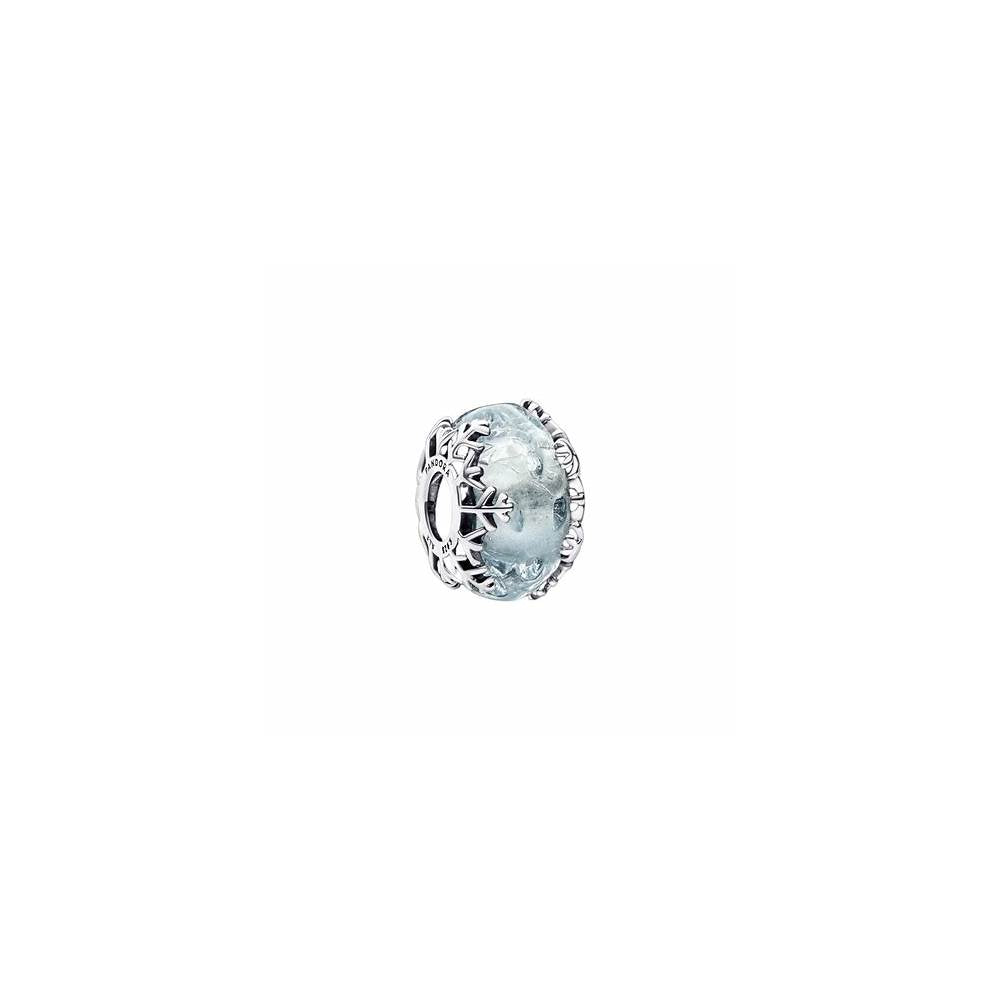 Snowflake sterling silver charm with blu 792377C00 (High Resolution)