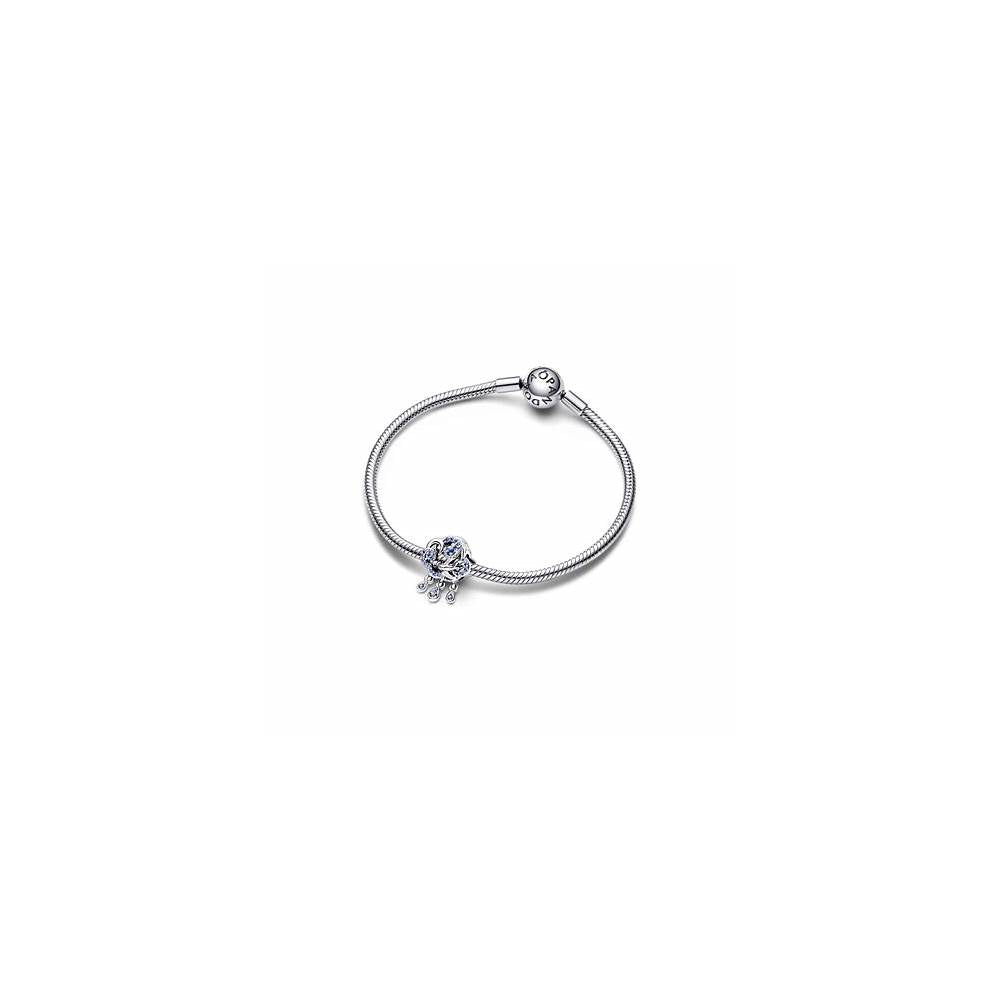 Cloud sterling silver charm with skylight, stellar, bleached aqua, and icy blue crystal 792569C01 (High Resolution)