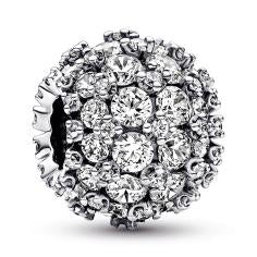 Sterling silver charm with clear cubic zirconia 792630C01