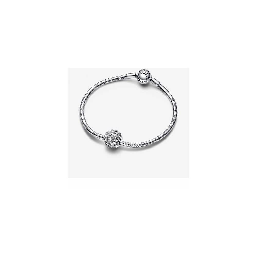 Sterling silver charm with clear cubic zirconia 792630C01 (High Resolution)