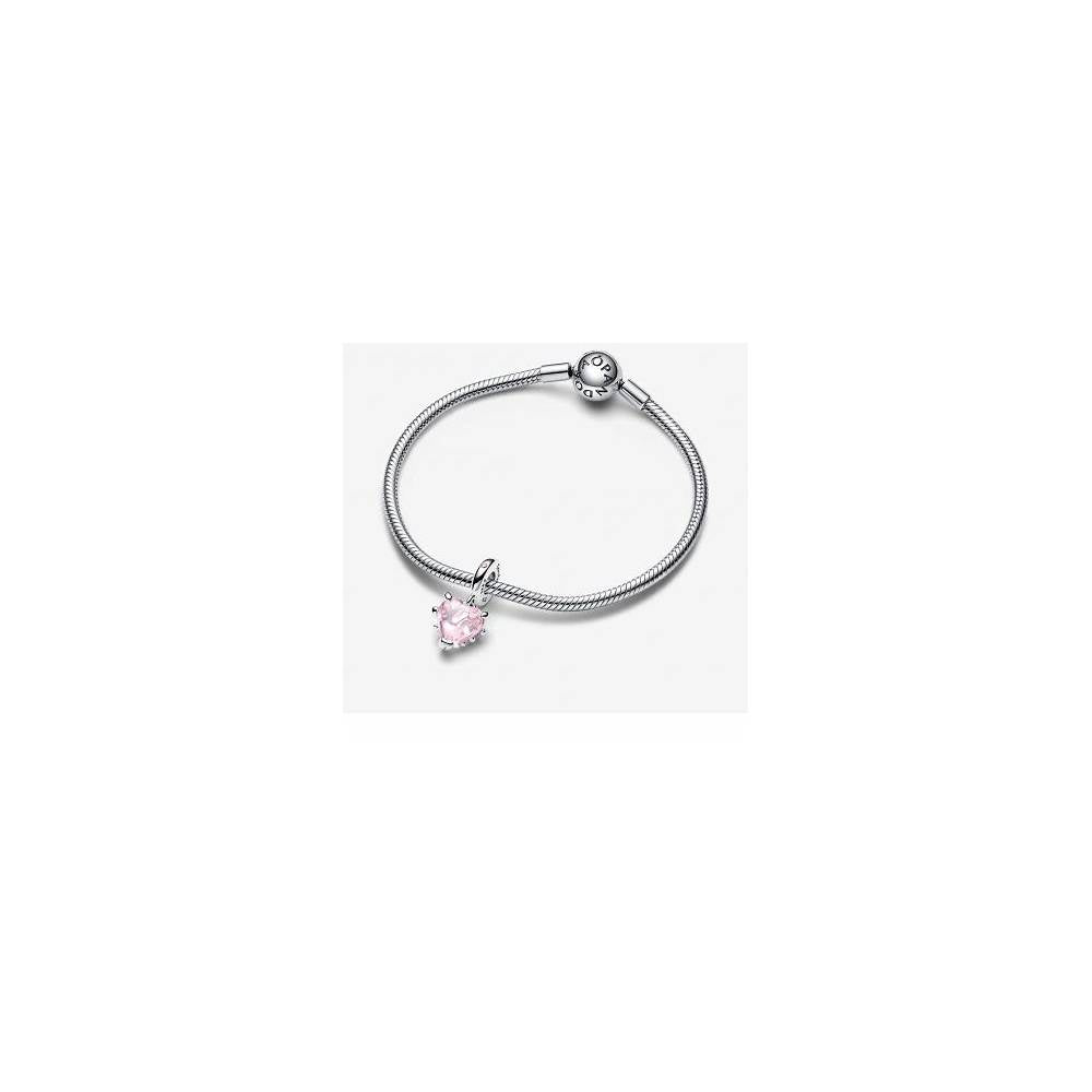 Pink Family Tree & Heart Dangle Charm 792654C01 (High Resolution)