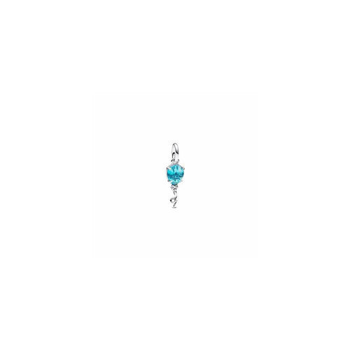 Balloon sterling silver dangle with dichroic blue Murano glass 792792C01 (High Resolution)