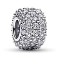 Sterling silver charm with clear cubic zirconia 792820C01