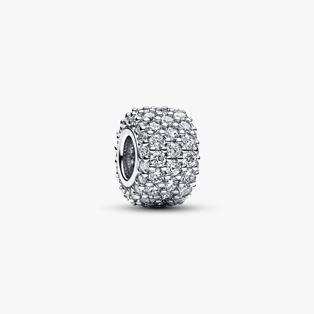 Sterling silver charm with clear cubic zirconia 792820C01 (High Resolution)