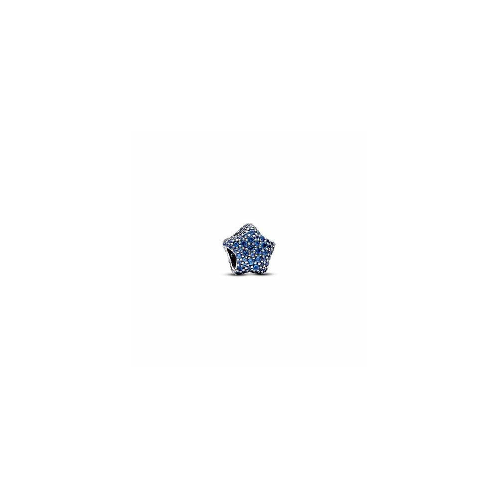 Star sterling silver charm with stellar blue crystal 793026C01 (High Resolution)