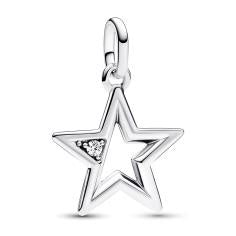 Star sterling silver medallion with clea 793032C01