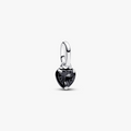 Heart sterling silver mini dangle with black cryst 793042C01 (High Resolution)