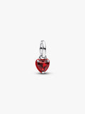 Heart sterling silver mini dangle with salsa red c