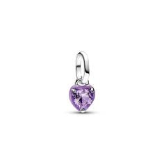 Heart sterling silver mini dangle with r 793042C04
