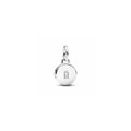 Key hole engravable locket sterling silver dangle with clear cubic zirconia 793066C01 (High Resolution)
