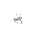 Love heart and key sterling silver splittable dangle with clear cubic zirconia 793081C01 (High Resolution)
