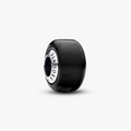 Sterling silver charm with black Murano 793117C00 (High Resolution)
