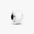 Sterling Silver charm with white Murano glass 793118C00 (High Resolution)