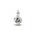 Sterling silver dangle with spring green crystal and clear cubic zirconia 793125C08 (High Resolution)