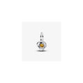 Sterling silver dangle with honey coloured crystal and clear cubic zirconia 793125C11 (High Resolution)