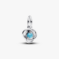 Sterling silver dangle with capri blue crystal and clear cubic zirconia 793125C12 (High Resolution)