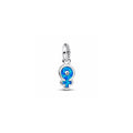 Powerful women sterling silver dangle with blue lab-created opal 793181C01 (High Resolution)