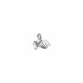 White rose sterling silver double dangle with white bioresin man-made mother of pearl and clear cubic zirconia 793200C01 (High Resolution)