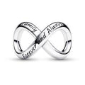 Infinity symbol sterling silver charm 793243C00