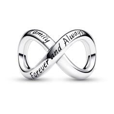 Infinity symbol sterling silver charm 793243C00