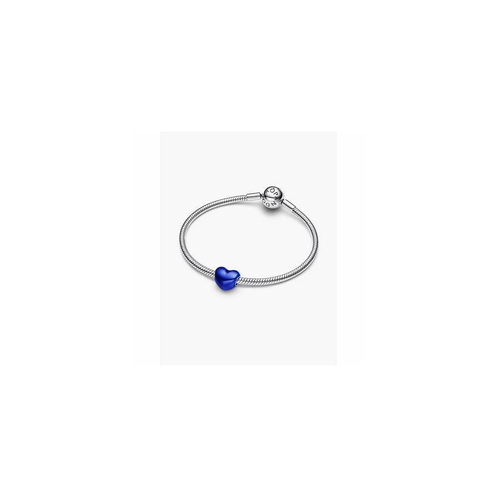 Heart sterling silver charm with transpa 793337C05 (High Resolution)