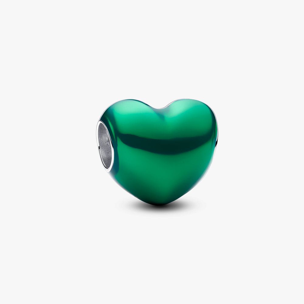 Heart sterling silver charm with transpa 793337C07 (High Resolution)
