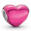 Heart sterling silver charm with transpa 793337C01