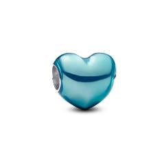 Heart sterling silver charm with transpa 793337C06