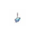 Elephant sterling silver dangle with clear cubic zirconia and gradient blue and purple Murano glass 793339C01 (High Resolution)